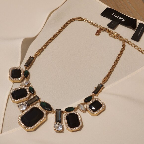 Brand New!! KATE SPADE: Gold|Emerald Green|Charcl Gray|Black|CZ|Crystal|Necklace - Picture 9 of 10